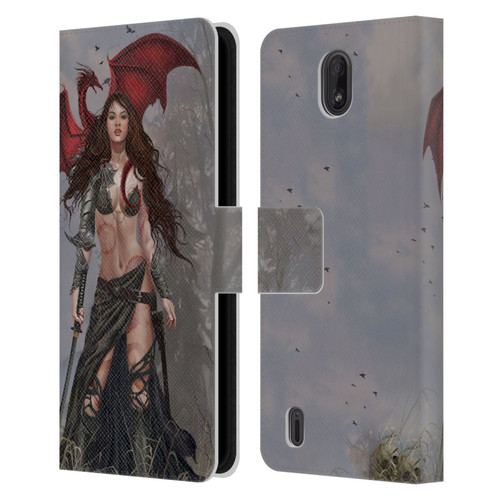 Nene Thomas Gothic Dragon Witch Warrior Sword Leather Book Wallet Case Cover For Nokia C01 Plus/C1 2nd Edition
