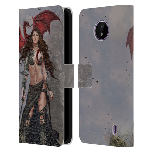 Nene Thomas Gothic Dragon Witch Warrior Sword Leather Book Wallet Case Cover For Nokia C10 / C20