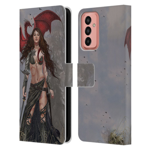 Nene Thomas Gothic Dragon Witch Warrior Sword Leather Book Wallet Case Cover For Samsung Galaxy M13 (2022)