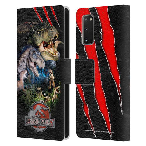 Jurassic Park III Key Art Dinosaurs Leather Book Wallet Case Cover For Samsung Galaxy S20 / S20 5G