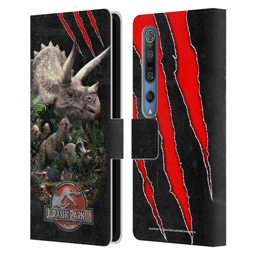 Jurassic Park III Key Art Dinosaurs 2 Leather Book Wallet Case Cover For Xiaomi Mi 10 5G / Mi 10 Pro 5G