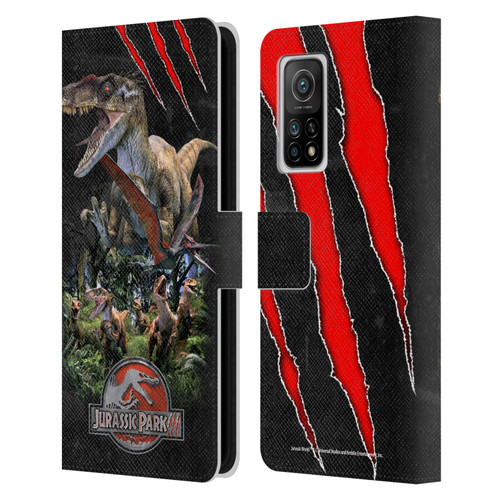 Jurassic Park III Key Art Dinosaurs 3 Leather Book Wallet Case Cover For Xiaomi Mi 10T 5G