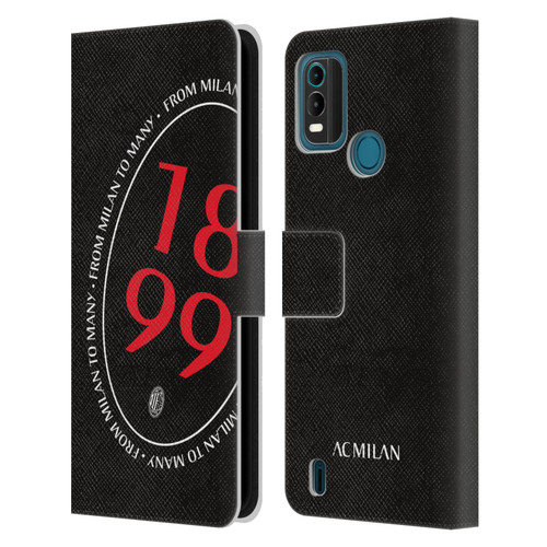 AC Milan Art 1899 Oversized Leather Book Wallet Case Cover For Nokia G11 Plus