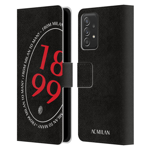 AC Milan Art 1899 Oversized Leather Book Wallet Case Cover For Samsung Galaxy A52 / A52s / 5G (2021)