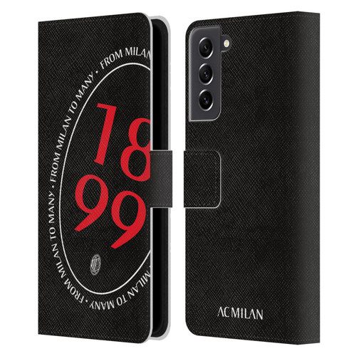 AC Milan Art 1899 Oversized Leather Book Wallet Case Cover For Samsung Galaxy S21 FE 5G