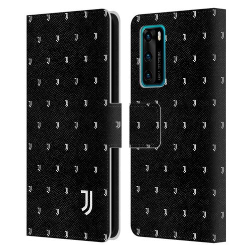Juventus Football Club Lifestyle 2 Logomark Pattern Leather Book Wallet Case Cover For Huawei P40 5G