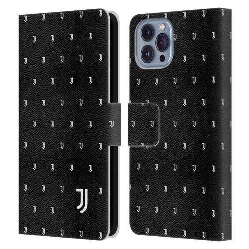 Juventus Football Club Lifestyle 2 Logomark Pattern Leather Book Wallet Case Cover For Apple iPhone 14