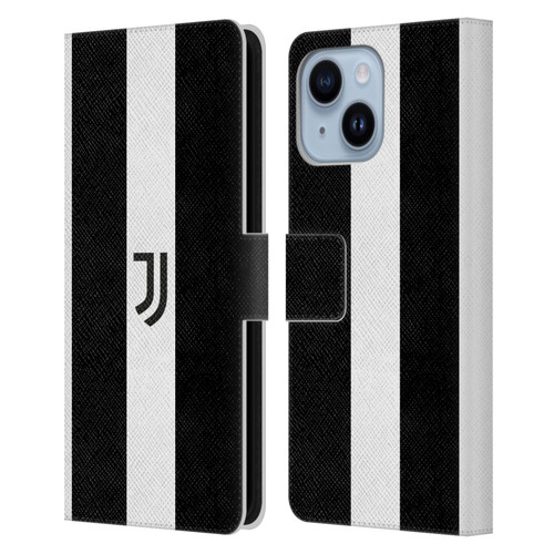 Juventus Football Club Lifestyle 2 Bold White Stripe Leather Book Wallet Case Cover For Apple iPhone 14 Plus