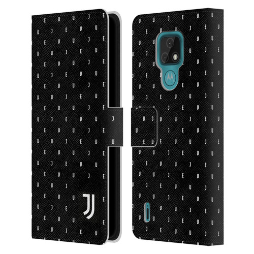 Juventus Football Club Lifestyle 2 Black Logo Type Pattern Leather Book Wallet Case Cover For Motorola Moto E7