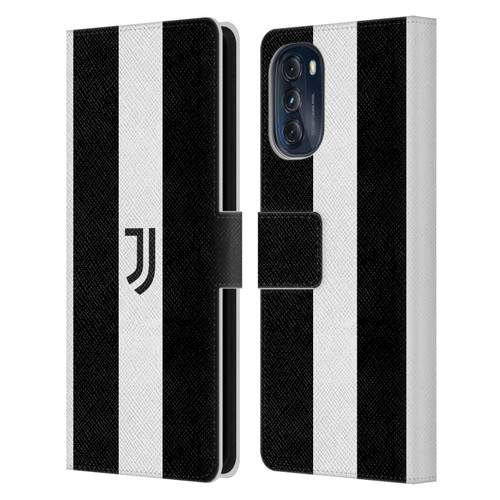 Juventus Football Club Lifestyle 2 Bold White Stripe Leather Book Wallet Case Cover For Motorola Moto G (2022)
