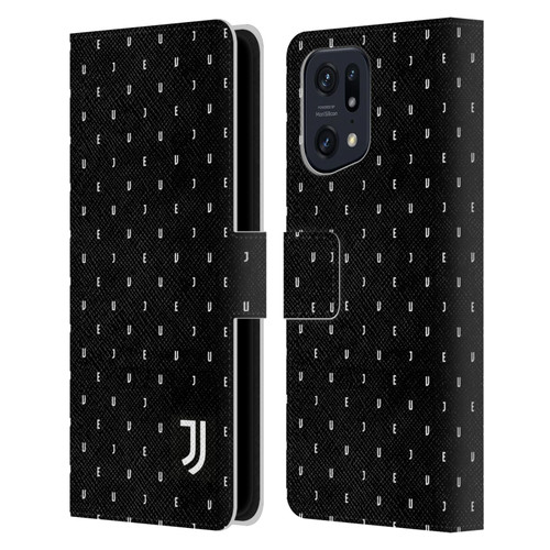 Juventus Football Club Lifestyle 2 Black Logo Type Pattern Leather Book Wallet Case Cover For OPPO Find X5