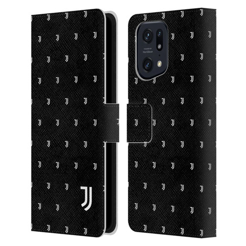 Juventus Football Club Lifestyle 2 Logomark Pattern Leather Book Wallet Case Cover For OPPO Find X5 Pro