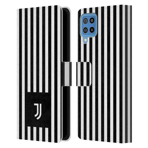 Juventus Football Club Lifestyle 2 Black & White Stripes Leather Book Wallet Case Cover For Samsung Galaxy F22 (2021)