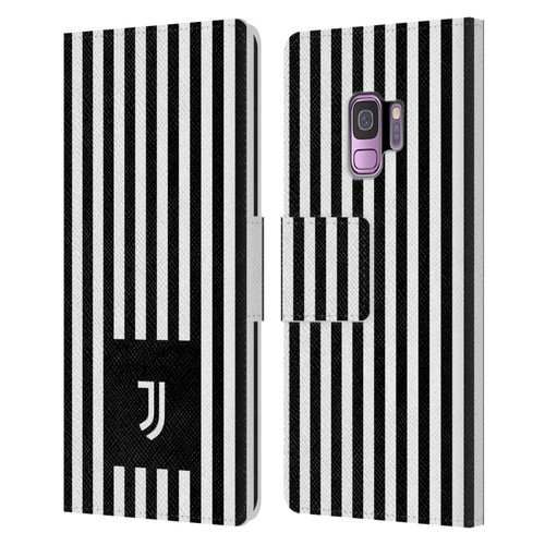 Juventus Football Club Lifestyle 2 Black & White Stripes Leather Book Wallet Case Cover For Samsung Galaxy S9