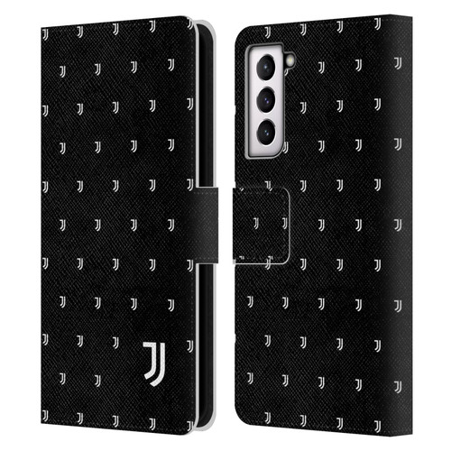 Juventus Football Club Lifestyle 2 Logomark Pattern Leather Book Wallet Case Cover For Samsung Galaxy S21 5G