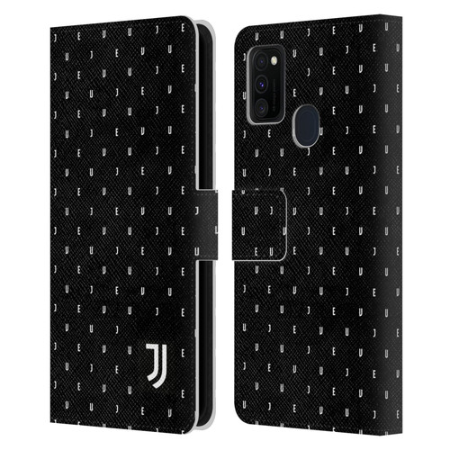 Juventus Football Club Lifestyle 2 Black Logo Type Pattern Leather Book Wallet Case Cover For Samsung Galaxy M30s (2019)/M21 (2020)