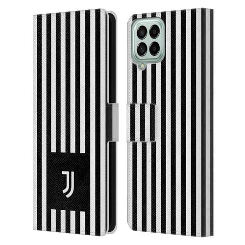 Juventus Football Club Lifestyle 2 Black & White Stripes Leather Book Wallet Case Cover For Samsung Galaxy M53 (2022)