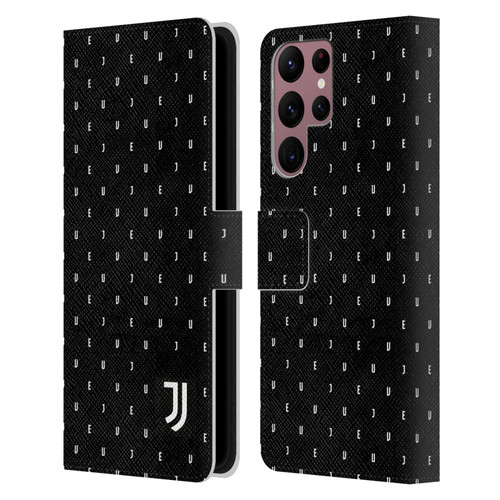 Juventus Football Club Lifestyle 2 Black Logo Type Pattern Leather Book Wallet Case Cover For Samsung Galaxy S22 Ultra 5G