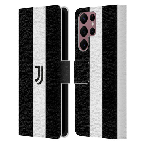 Juventus Football Club Lifestyle 2 Bold White Stripe Leather Book Wallet Case Cover For Samsung Galaxy S22 Ultra 5G