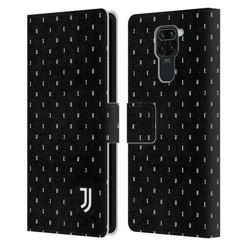 Juventus Football Club Lifestyle 2 Black Logo Type Pattern Leather Book Wallet Case Cover For Xiaomi Redmi Note 9 / Redmi 10X 4G