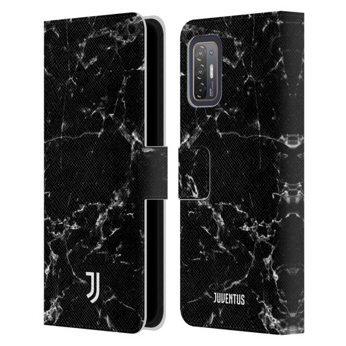 Juventus Football Club Marble Black 2 Leather Book Wallet Case Cover For HTC Desire 21 Pro 5G