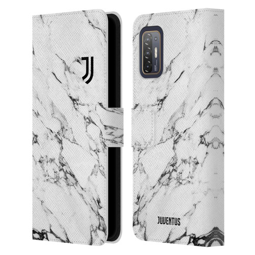 Juventus Football Club Marble White Leather Book Wallet Case Cover For HTC Desire 21 Pro 5G