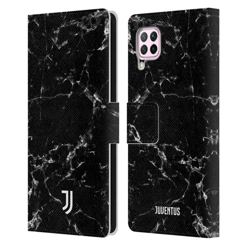 Juventus Football Club Marble Black 2 Leather Book Wallet Case Cover For Huawei Nova 6 SE / P40 Lite