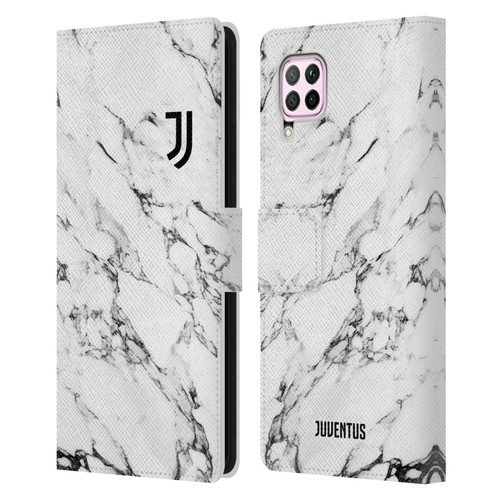 Juventus Football Club Marble White Leather Book Wallet Case Cover For Huawei Nova 6 SE / P40 Lite