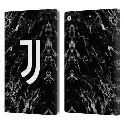 Juventus Football Club Marble Black Leather Book Wallet Case Cover For Apple iPad 10.2 2019/2020/2021