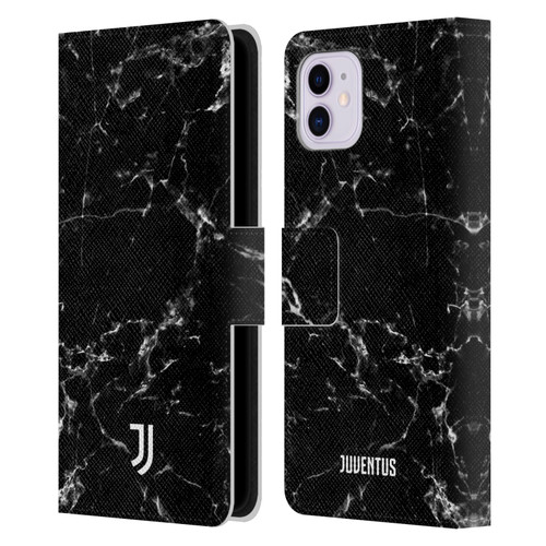 Juventus Football Club Marble Black 2 Leather Book Wallet Case Cover For Apple iPhone 11