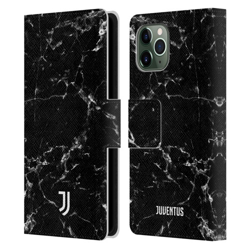 Juventus Football Club Marble Black 2 Leather Book Wallet Case Cover For Apple iPhone 11 Pro