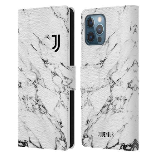 Juventus Football Club Marble White Leather Book Wallet Case Cover For Apple iPhone 12 Pro Max