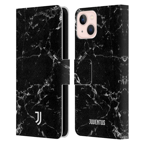 Juventus Football Club Marble Black 2 Leather Book Wallet Case Cover For Apple iPhone 13