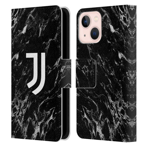 Juventus Football Club Marble Black Leather Book Wallet Case Cover For Apple iPhone 13 Mini