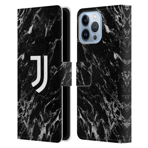 Juventus Football Club Marble Black Leather Book Wallet Case Cover For Apple iPhone 13 Pro Max