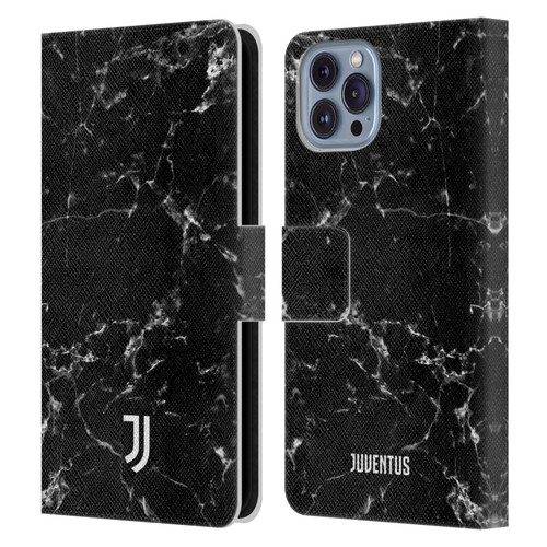 Juventus Football Club Marble Black 2 Leather Book Wallet Case Cover For Apple iPhone 14