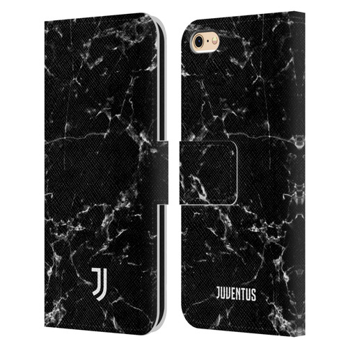 Juventus Football Club Marble Black 2 Leather Book Wallet Case Cover For Apple iPhone 6 / iPhone 6s