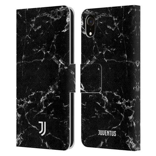 Juventus Football Club Marble Black 2 Leather Book Wallet Case Cover For Apple iPhone XR