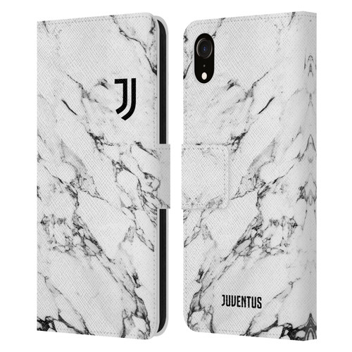 Juventus Football Club Marble White Leather Book Wallet Case Cover For Apple iPhone XR