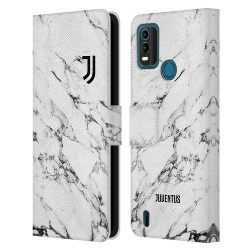 Juventus Football Club Marble White Leather Book Wallet Case Cover For Nokia G11 Plus