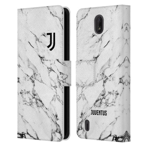 Juventus Football Club Marble White Leather Book Wallet Case Cover For Nokia C01 Plus/C1 2nd Edition