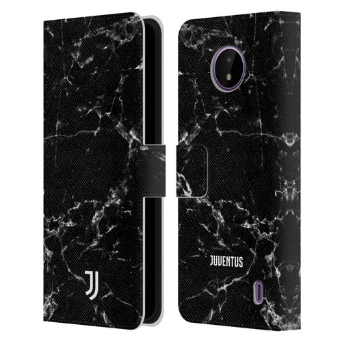 Juventus Football Club Marble Black 2 Leather Book Wallet Case Cover For Nokia C10 / C20