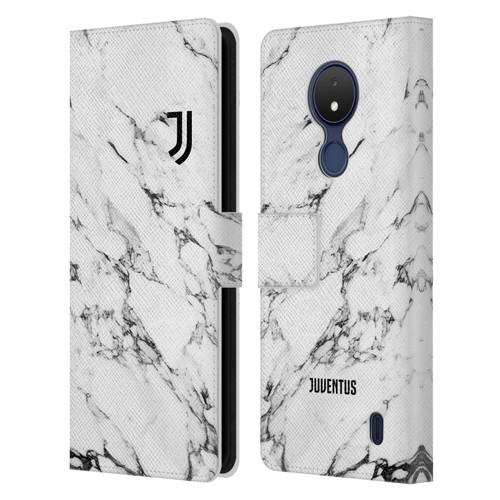 Juventus Football Club Marble White Leather Book Wallet Case Cover For Nokia C21