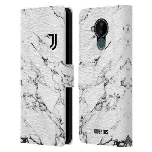 Juventus Football Club Marble White Leather Book Wallet Case Cover For Nokia C30