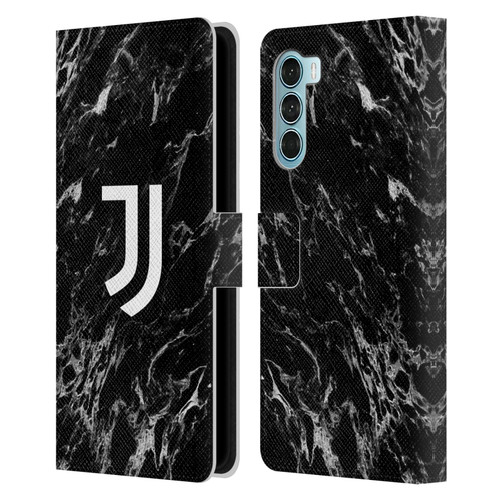 Juventus Football Club Marble Black Leather Book Wallet Case Cover For Motorola Edge S30 / Moto G200 5G