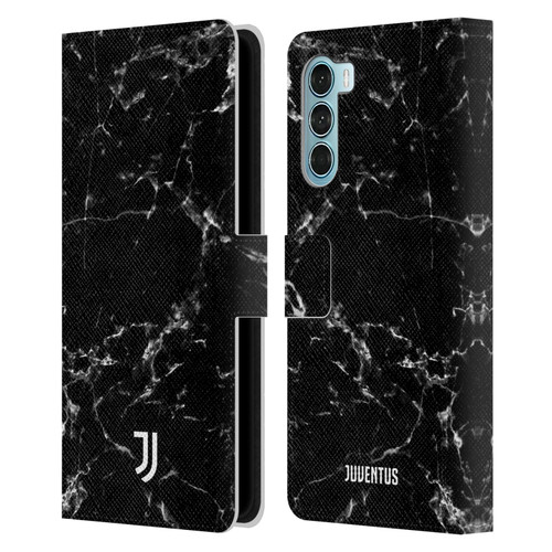 Juventus Football Club Marble Black 2 Leather Book Wallet Case Cover For Motorola Edge S30 / Moto G200 5G