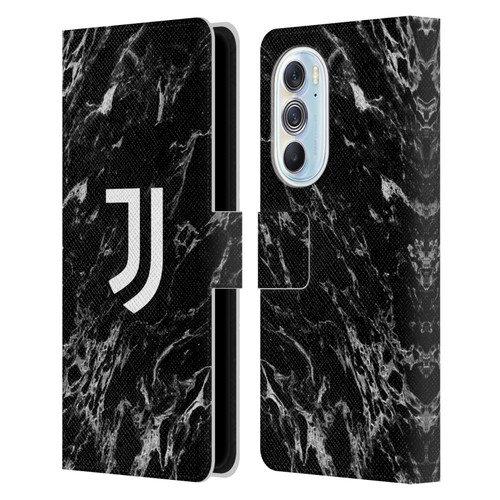 Juventus Football Club Marble Black Leather Book Wallet Case Cover For Motorola Edge X30