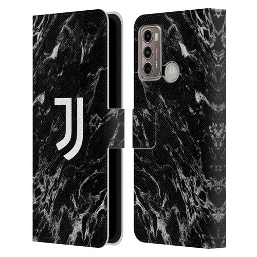 Juventus Football Club Marble Black Leather Book Wallet Case Cover For Motorola Moto G60 / Moto G40 Fusion