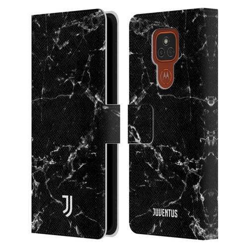 Juventus Football Club Marble Black 2 Leather Book Wallet Case Cover For Motorola Moto E7 Plus