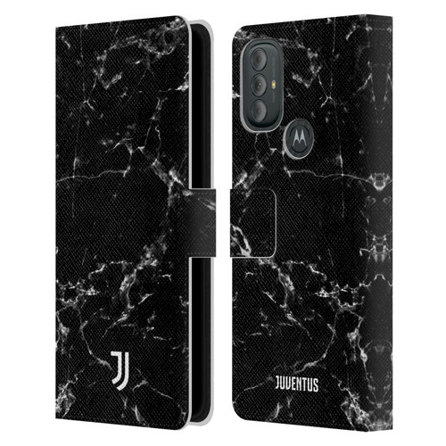 Juventus Football Club Marble Black 2 Leather Book Wallet Case Cover For Motorola Moto G10 / Moto G20 / Moto G30